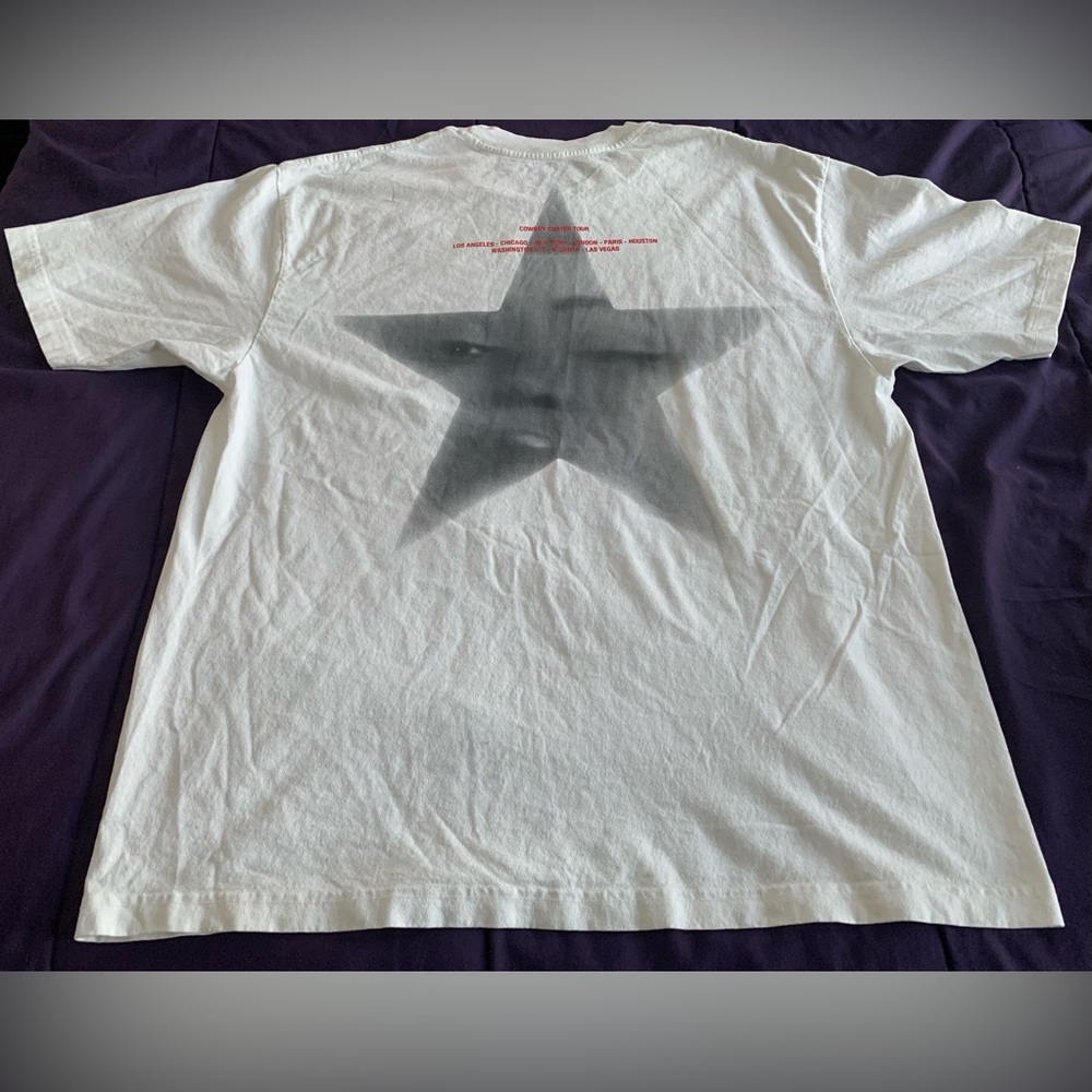 New Beyonce Cowboy Carter Ghost Star Tee 2025 White/Grey Size XL 100% Cotton - Picture 7 of 10
